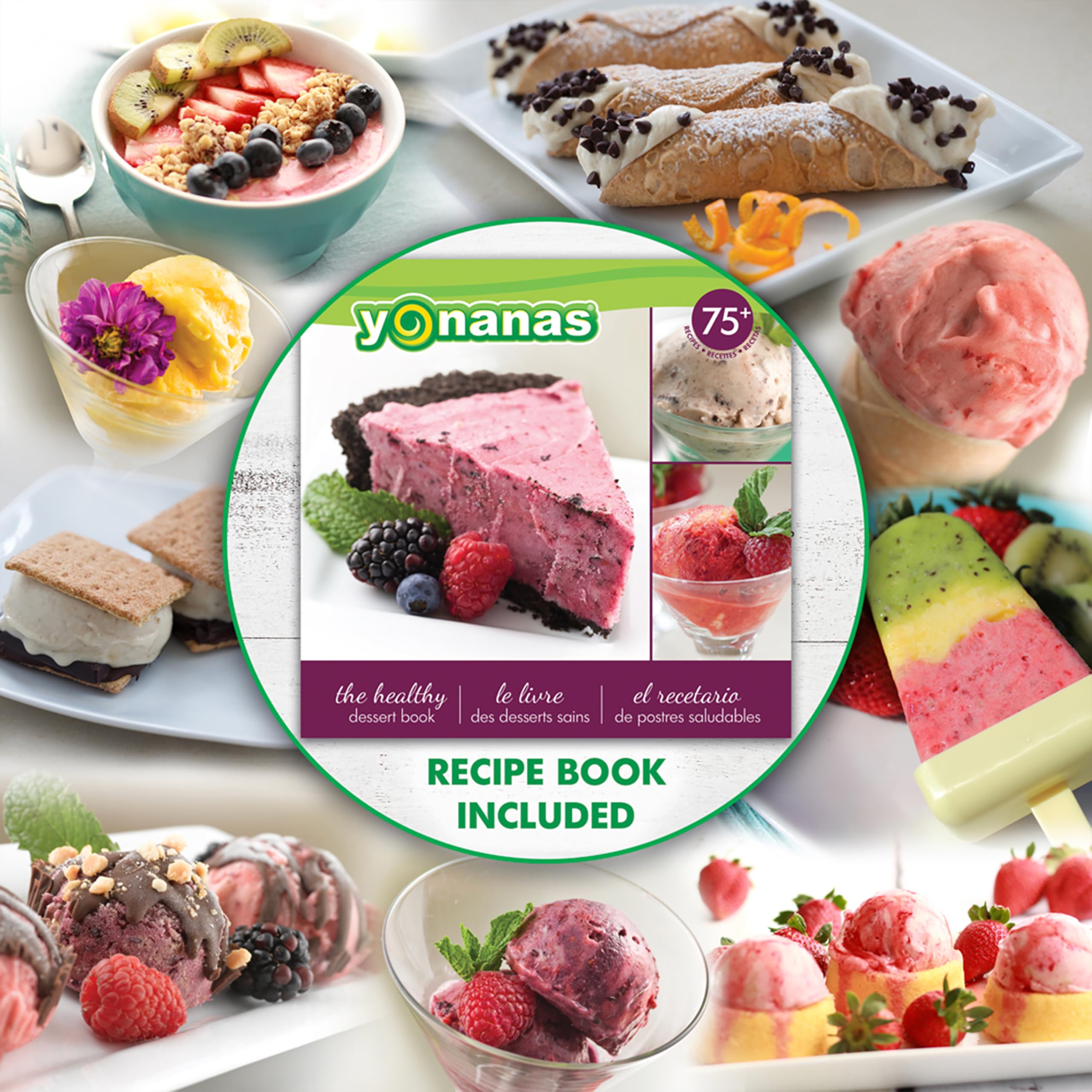 Yonanas detalle cromado que realza la encimera y durabilidad