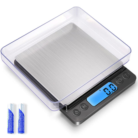 Yoncon Balanza Cocina Precisa 0.1 g para medir ingredientes con exactitud en recetas.