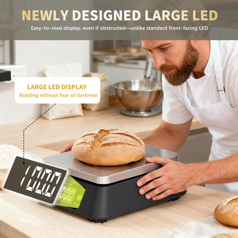Yoncon balanza de cocina digital, función conteo de piezas para estimar cantidades.