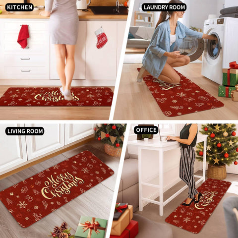 YOOMODERN alfombras navidenas superficie resistente al agua, ideal para derrames.