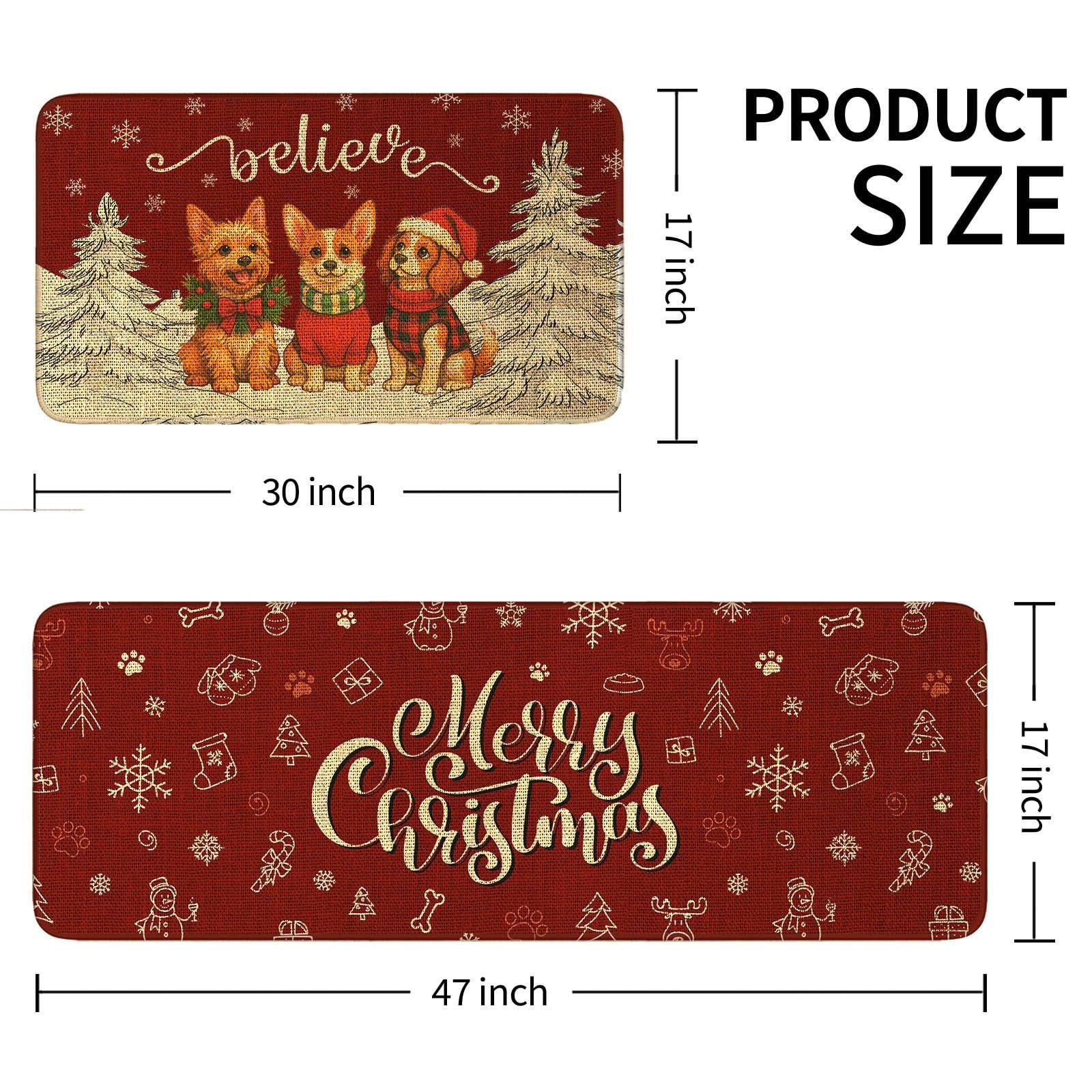 YOOMODERN alfombras navidenas tamaño grande 120x43 cm ideales para cocinas amplias.