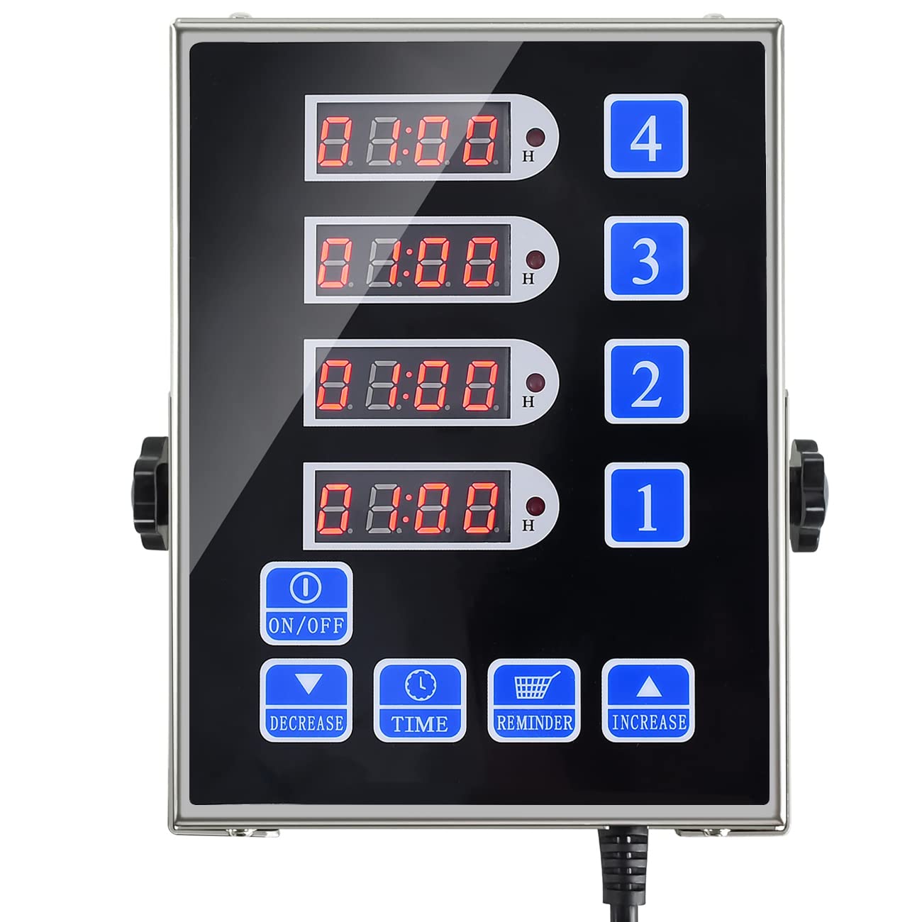 Temporizador YOOYIST con 4 canales y pantalla luminosa para cuatro platos