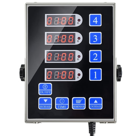 Temporizador YOOYIST con 4 canales y pantalla luminosa para cuatro platos