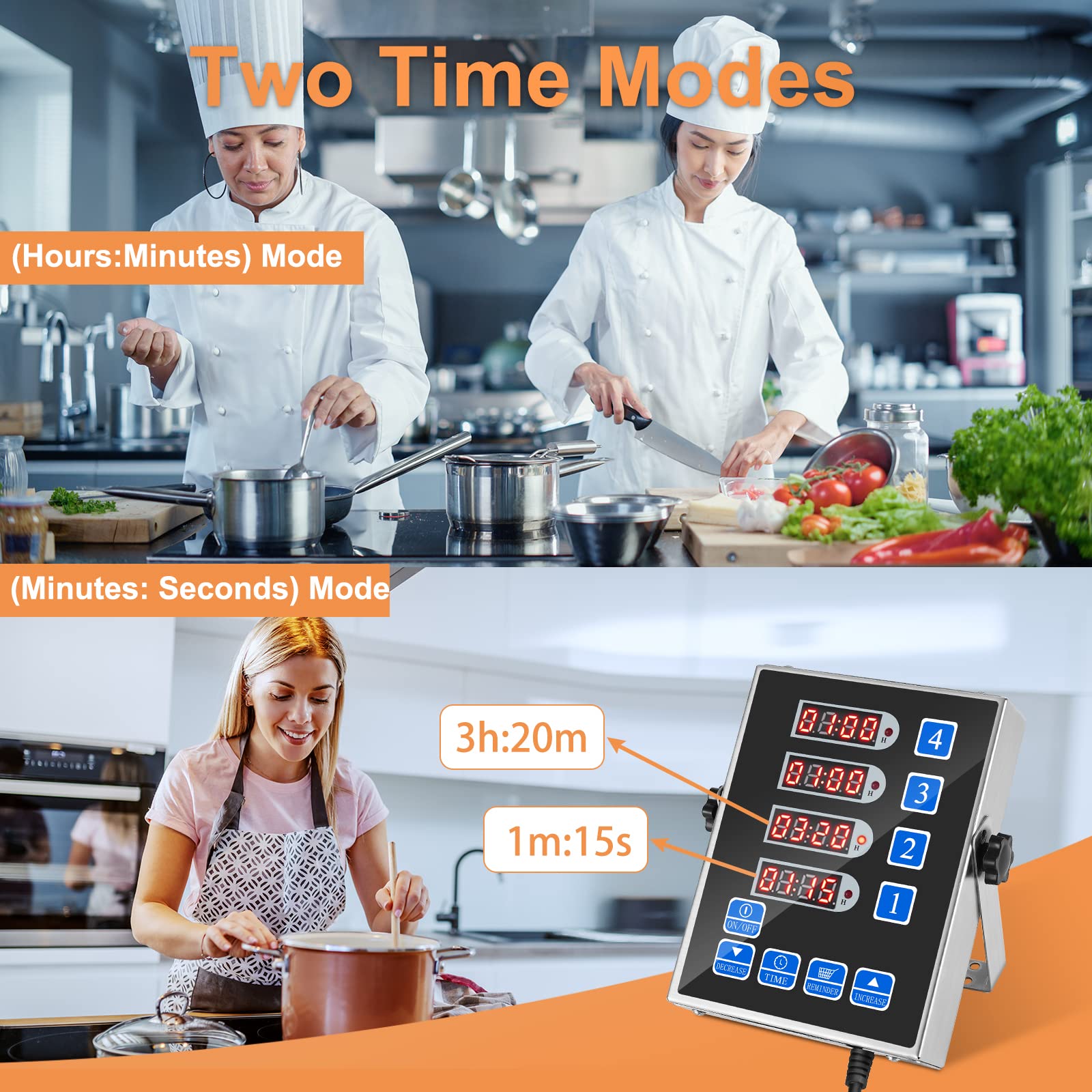 Modos de horas minutos y segundos útiles para temporizar recetas