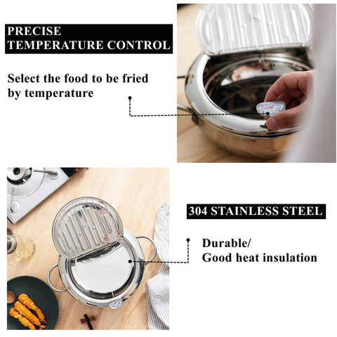 Freidora Yopay compatible con gas, inducción y eléctrico para versatilidad en la cocina