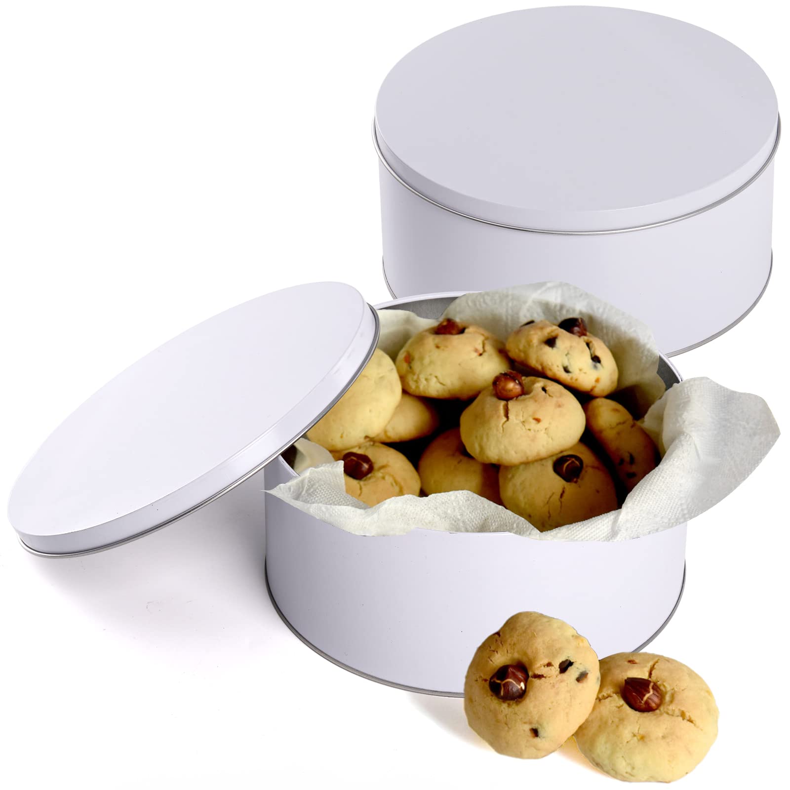 Conjunto de tres latas Yopay, almacenamiento seguro para snacks y dulces.