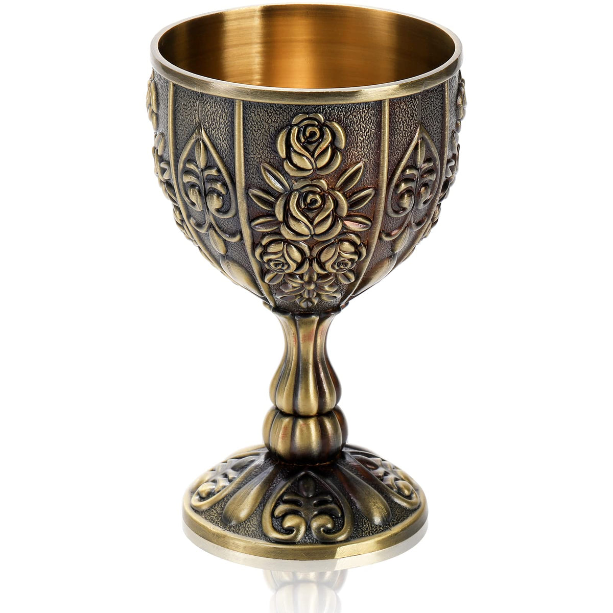Copa cáliz grabado floral de Yopay, añade elegancia a la mesa.