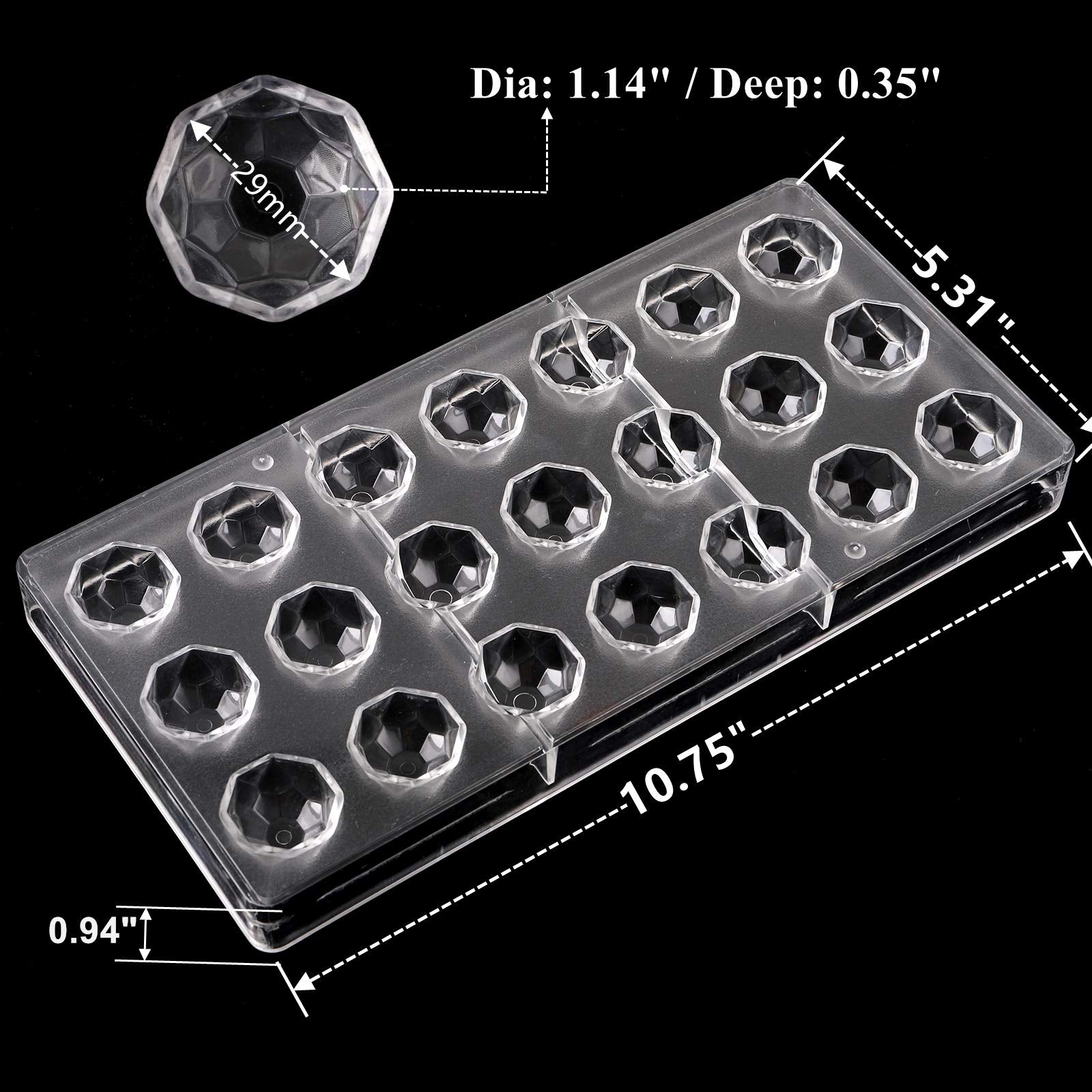 Yopay juego de moldes de chocolate en plástico duraderos de 4 piezas