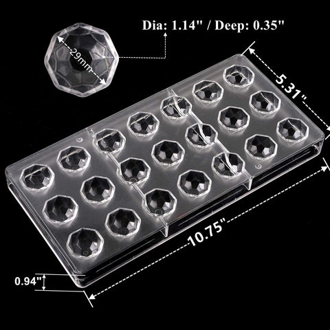 Yopay juego de moldes de chocolate en plástico duraderos de 4 piezas