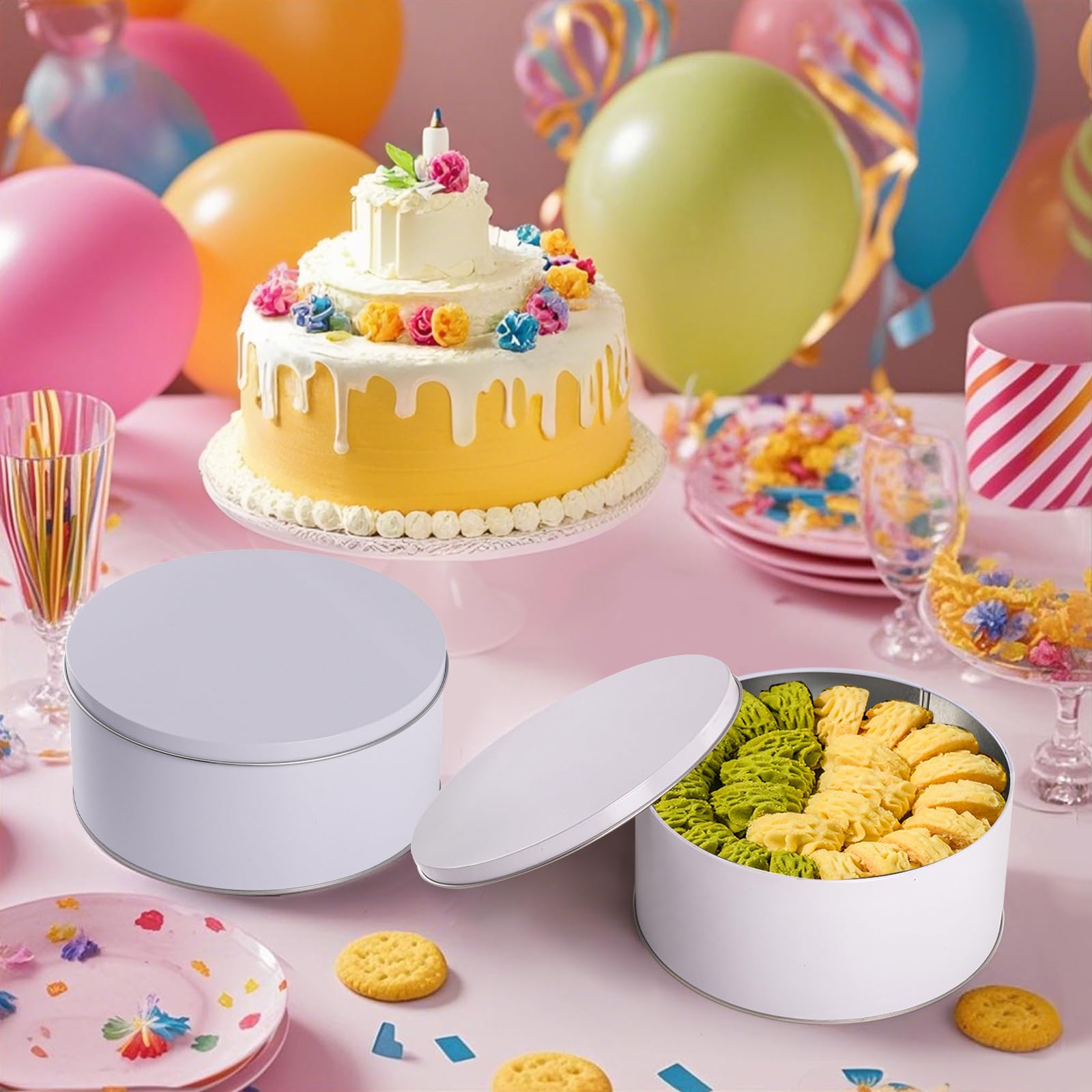 Lata Yopay duradera para galletas en acero esmaltado.