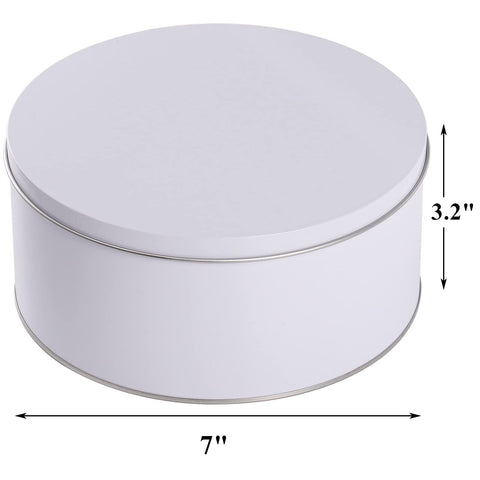 Lata de galletas Yopay resistente con tapa blanca, ideal para regalo.