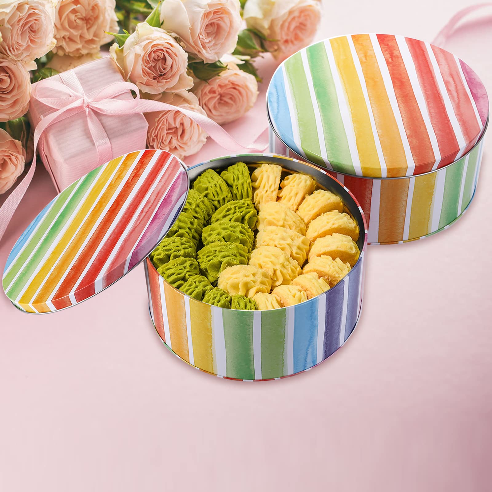 Conjunto de almacenamiento Yopay arcoíris, seguro para alimentos y snacks.