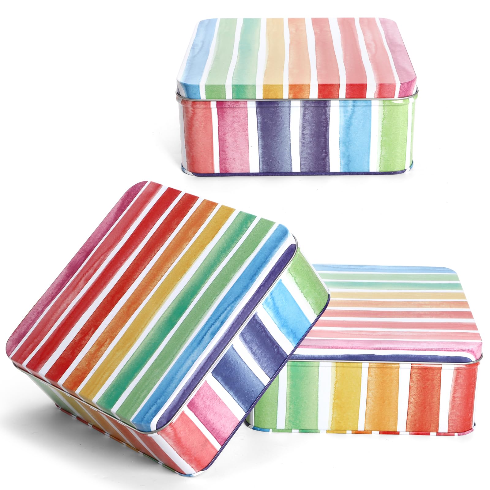 Yopay: conjunto de tres latas cuadradas con tapa, ideal para regalo.