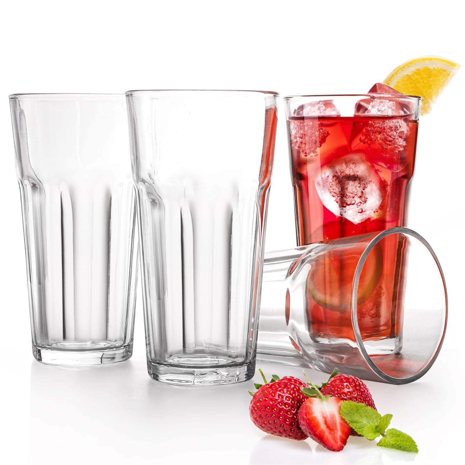Vaso Yopay apilable con base ancha, práctico para ahorrar espacio