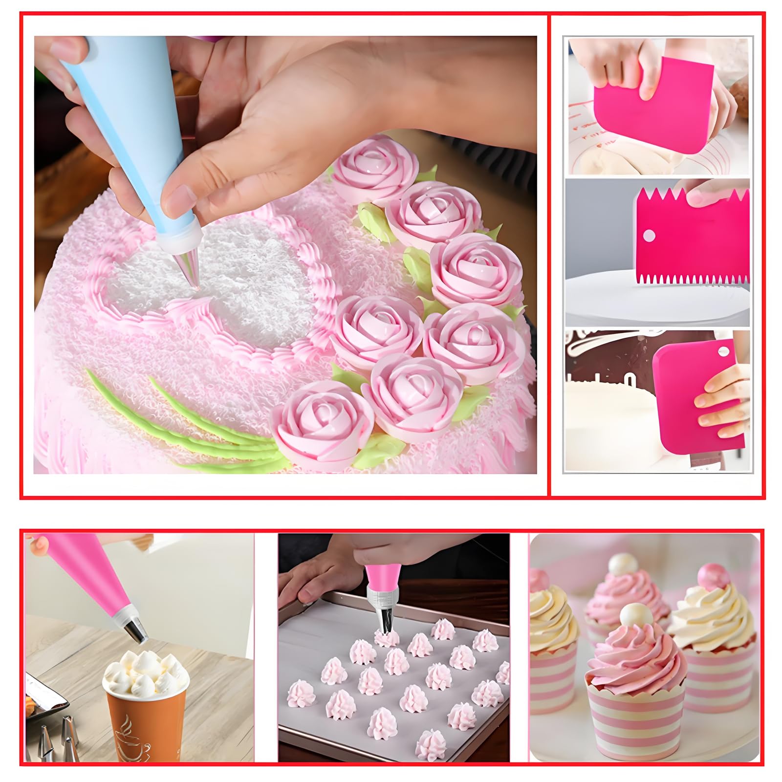 YOQXHY boquillas de glaseado 24 para decoraciones variadas y detalladas.