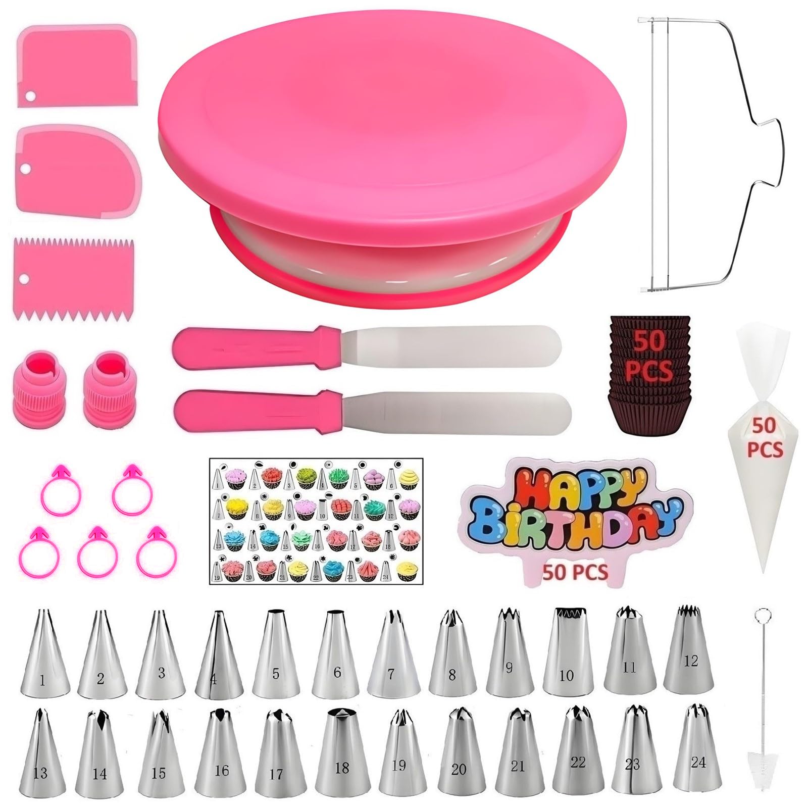YOQXHY torno de tarta de 11 pulgadas, giro suave para capas iguales.