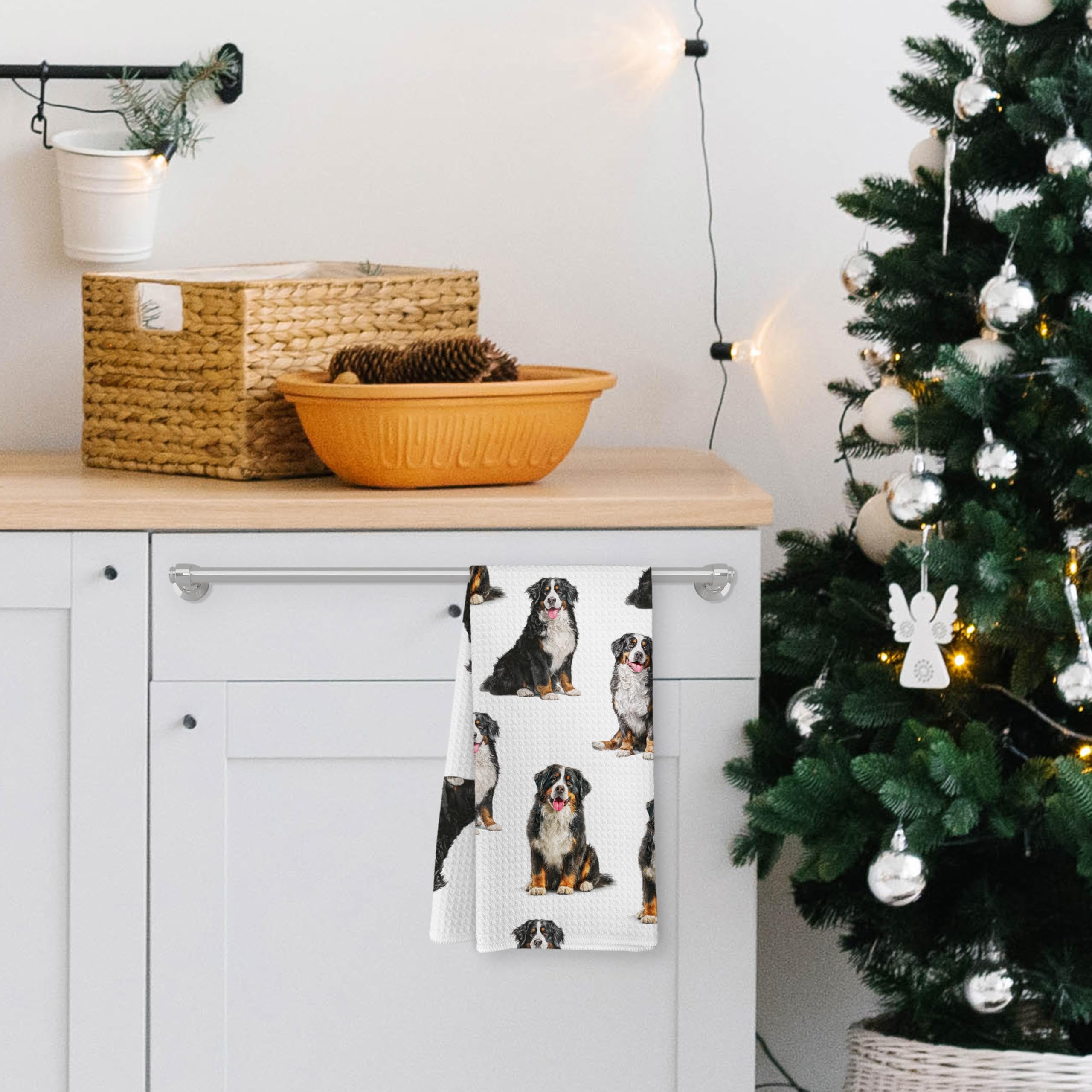 Toalla decorativa Yorhifa para cocina, ideal como regalo para amantes de los perros.