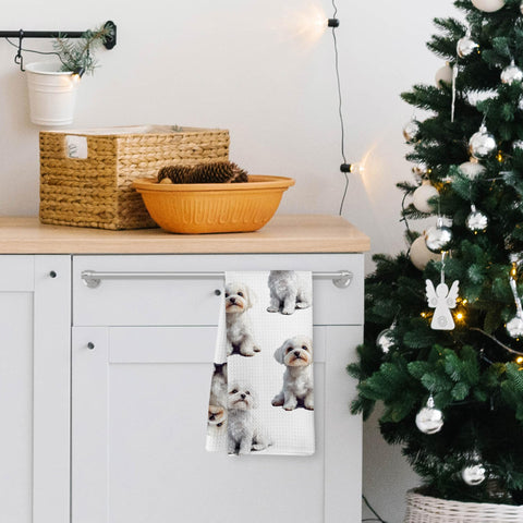 Toalla Yorhifa Maltese, decoración para cocina y baño, aporta color y ambiente.