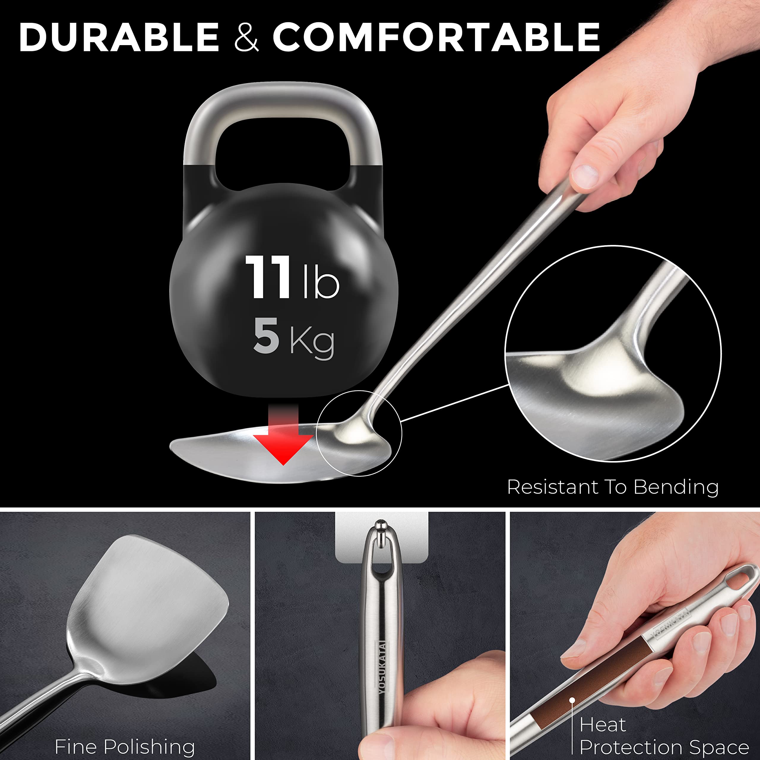 Acabado en acero inoxidable 304 de YOSUKATA para durabilidad