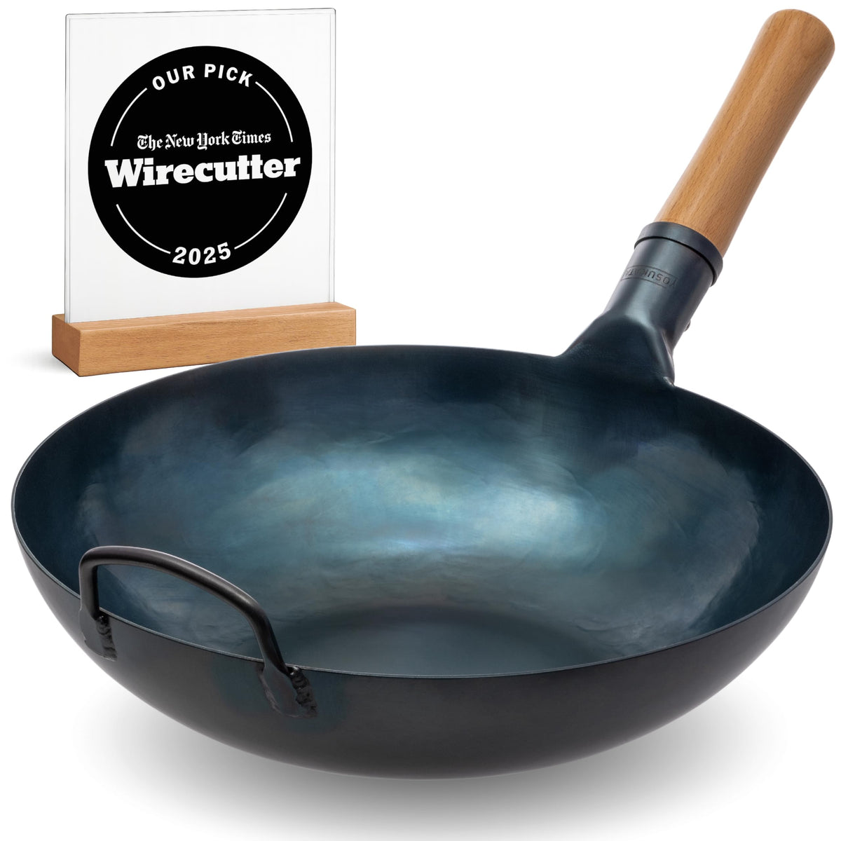 Wok YOSUKATA de 13,5 pulgadas con base plana para salteados uniformes