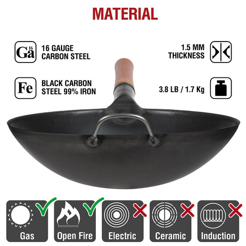 Ideal para camping, wok YOSUKATA resiste calor directo al aire libre