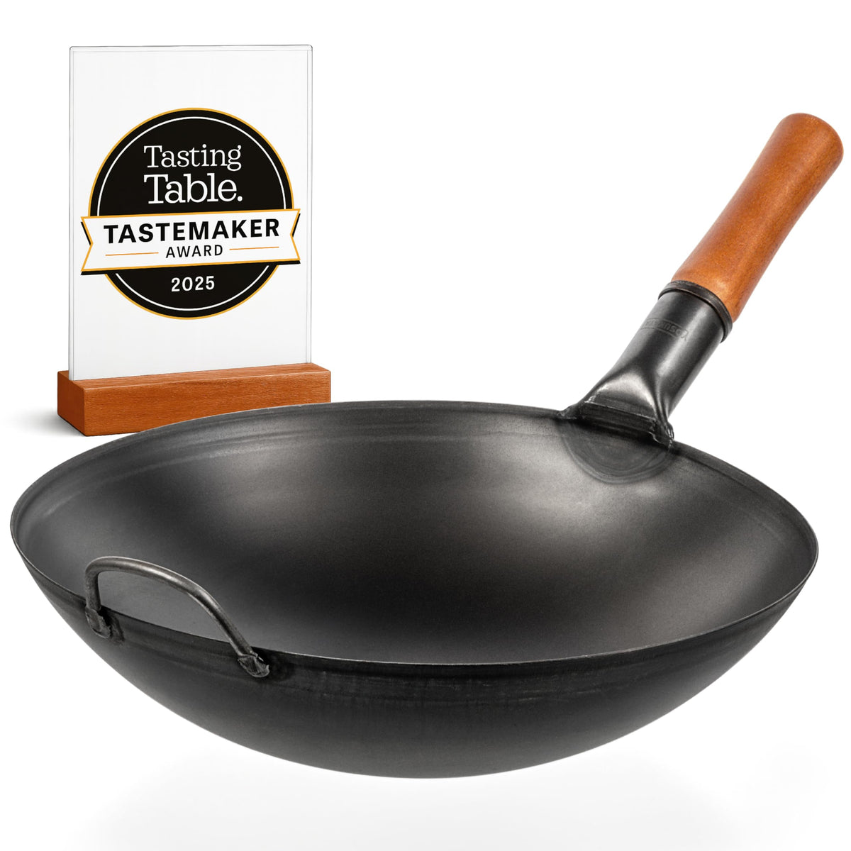 Wok YOSUKATA con manija de madera para agarre seguro durante salteados
