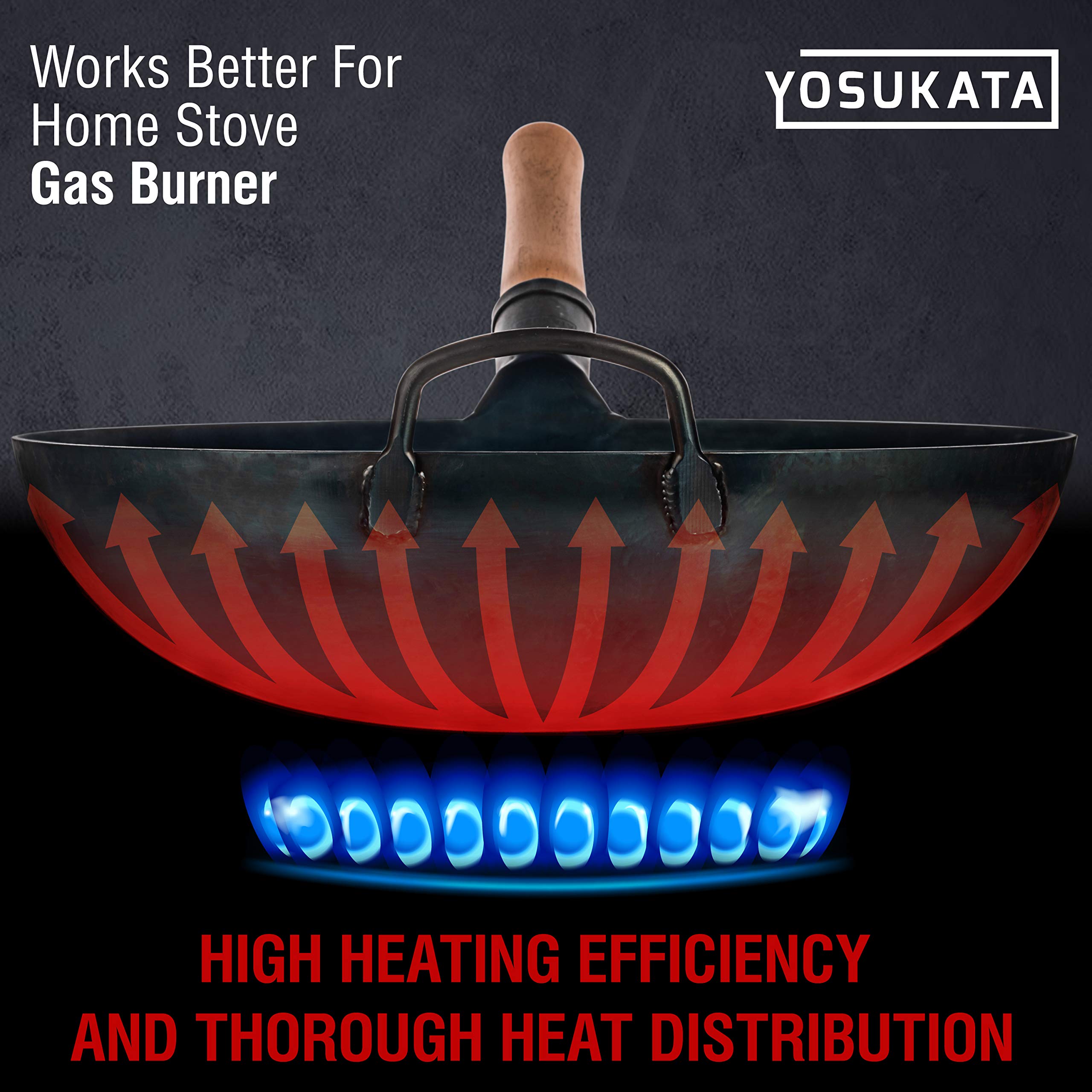 Uso interior y exterior de la wok YOSUKATA para cocina versátil
