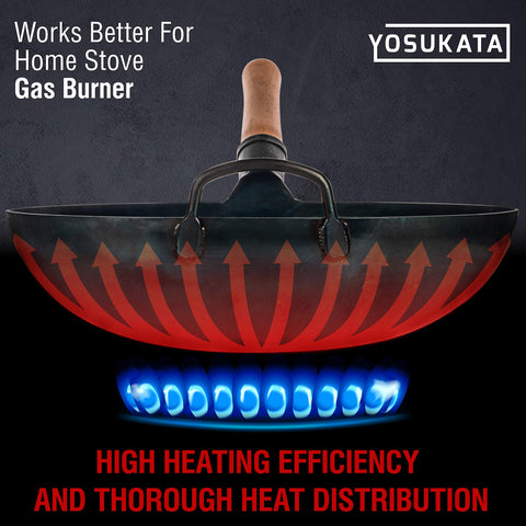 Uso interior y exterior de la wok YOSUKATA para cocina versátil