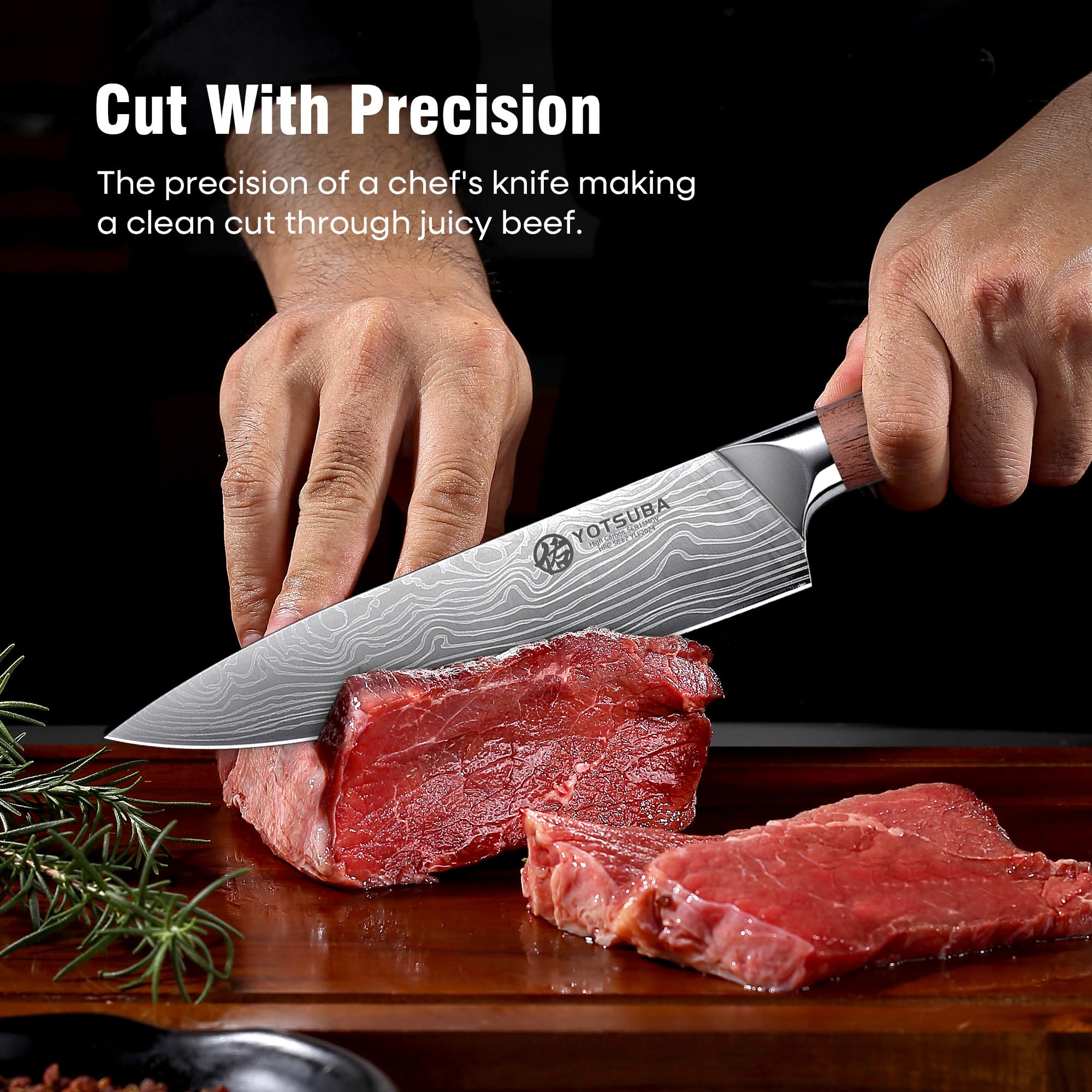 Cuchillo para filetear YOTSUBA, corte limpio en pescado o carne.