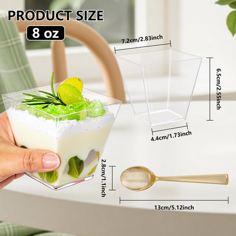 YOUBET cucharas doradas 13cm para servir postres con estilo