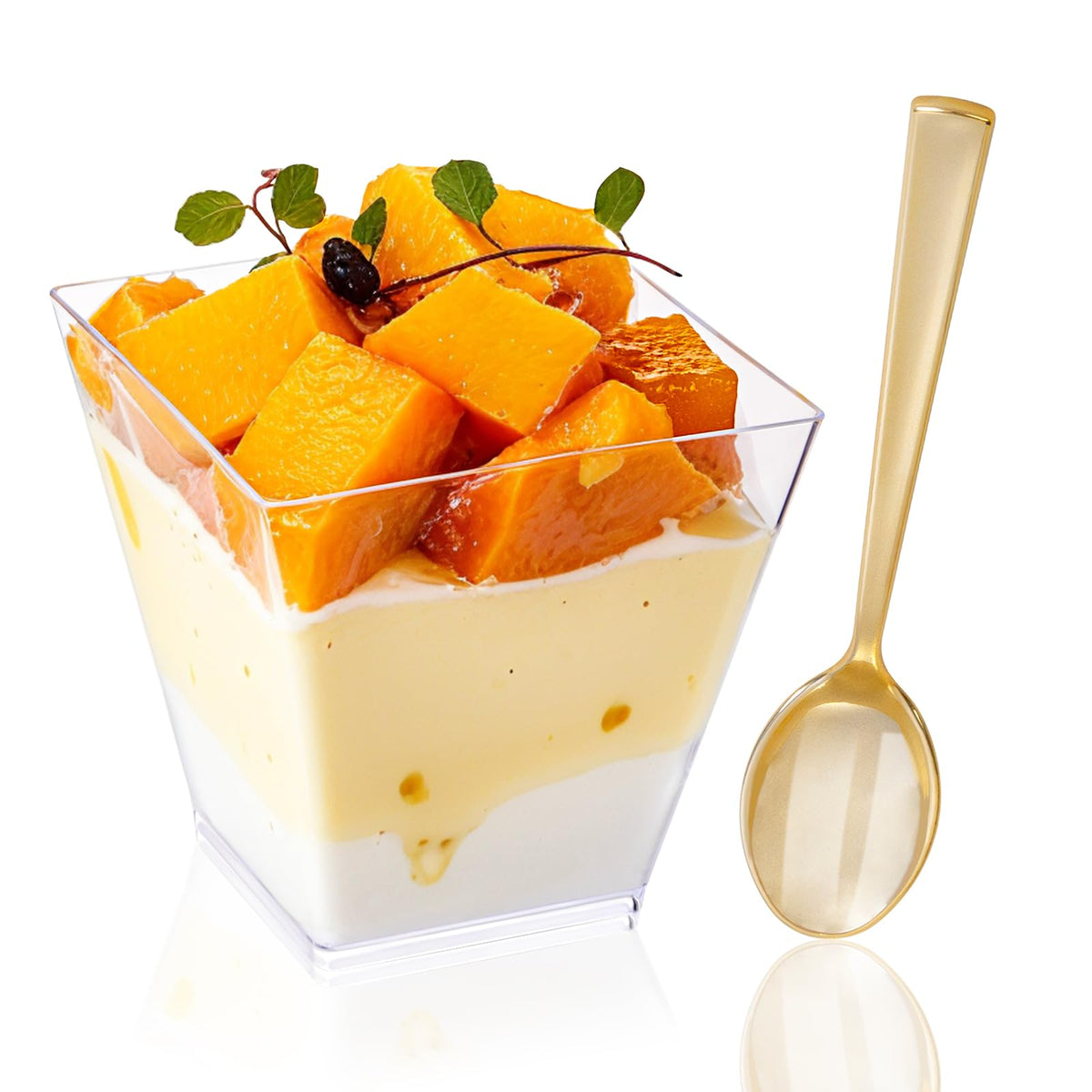 YOUBET vasas postre cristal transparente 8oz, ideal para helados y postres