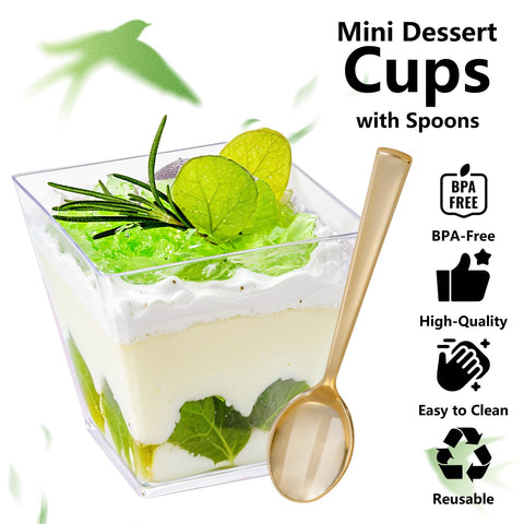 YOUBET vasos postre frio resistentes, conservan frescura