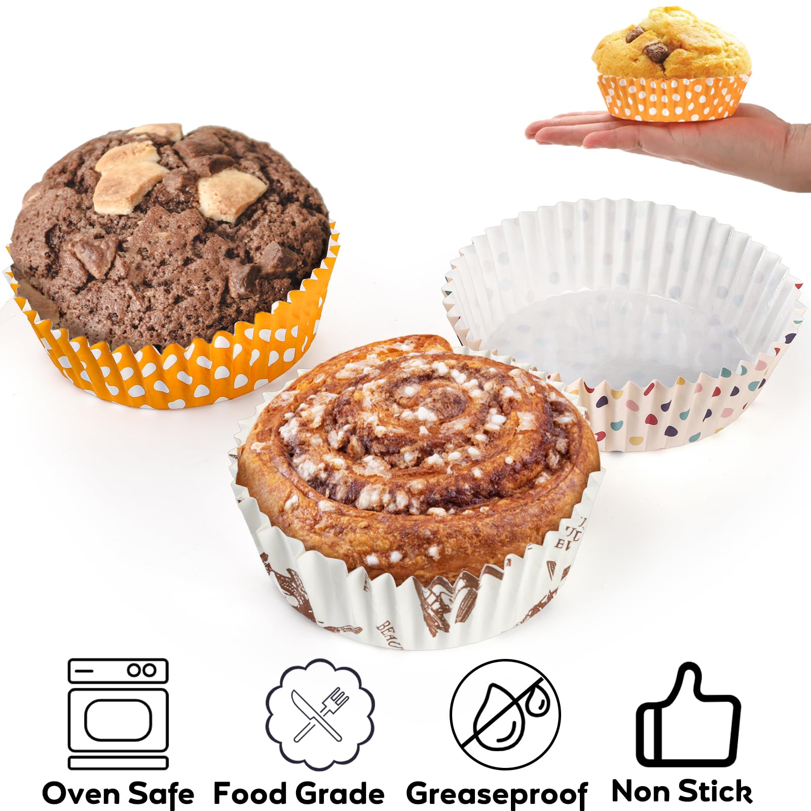 YOUEON liner grande con puntos coloridos, añade color a cupcakes y tartas.