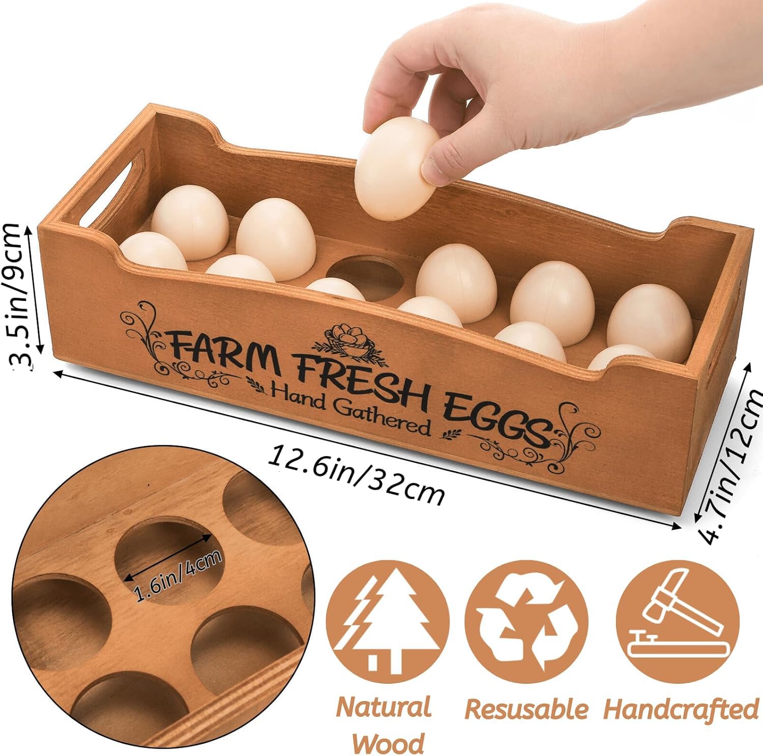 Portahuevos YOUEON con ventilación protege los huevos y ayuda a mantener su frescura.