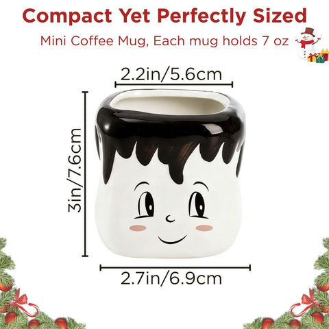 Youeon taza malvavisco detalle rostro alegre, apta para chocolate caliente.