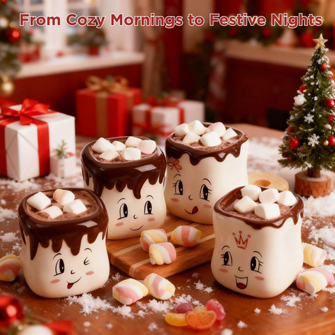 Youeon tazas regalo Navidad, diseño adorable para regalar en casa.