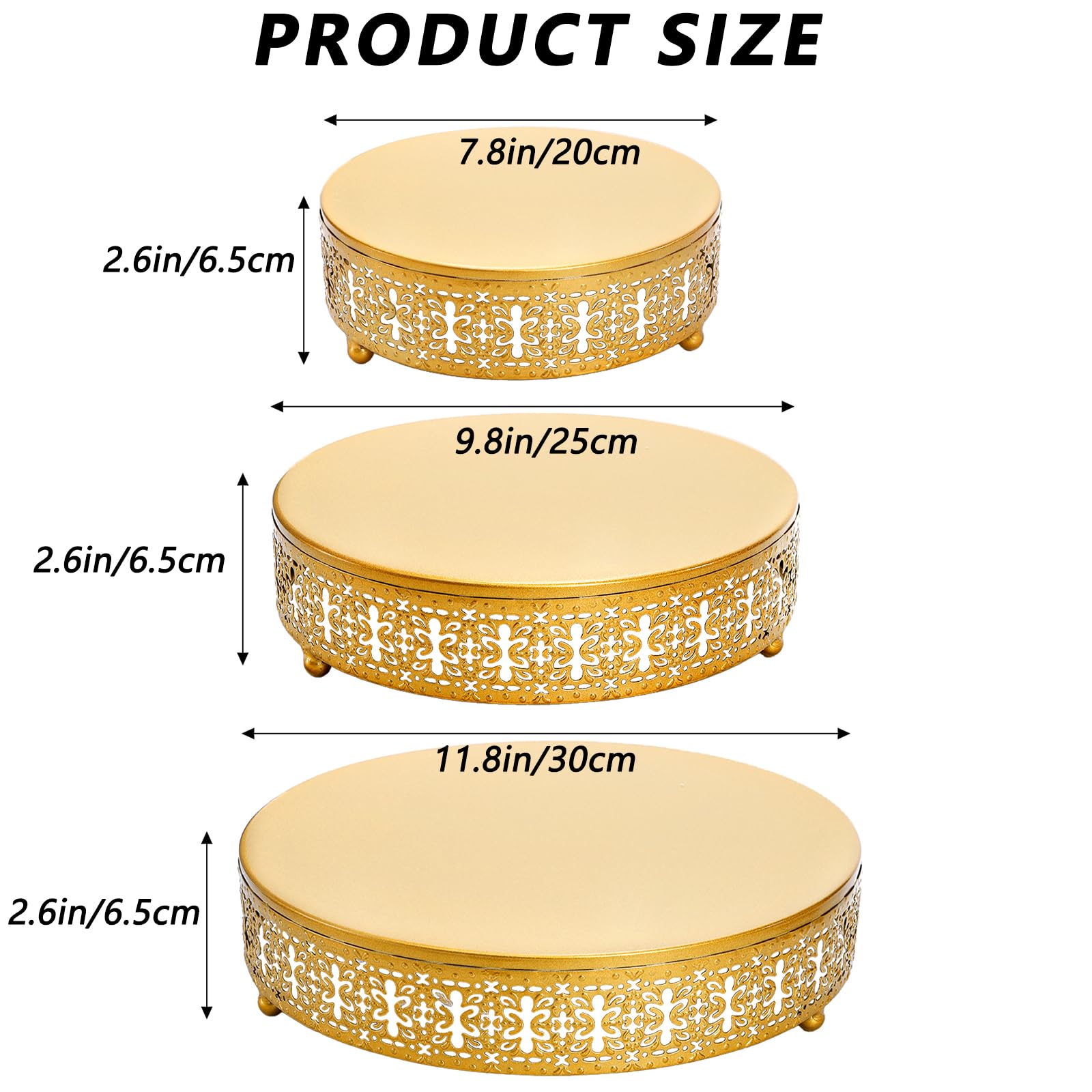 Youeon soporte dorado de 12 pulgadas para postres.