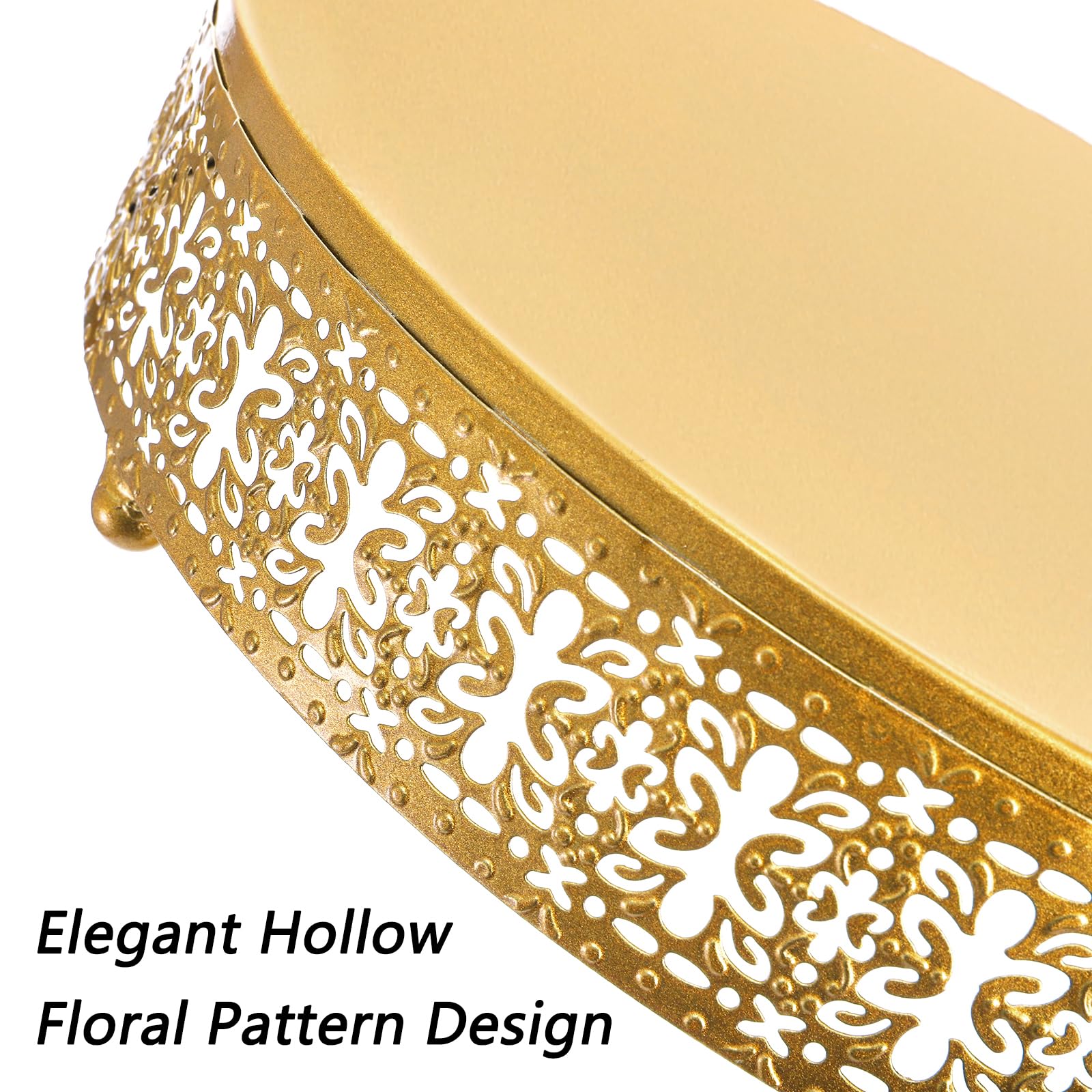 Youeon soporte dorado de 10 pulgadas para cupcakes y postres variados.