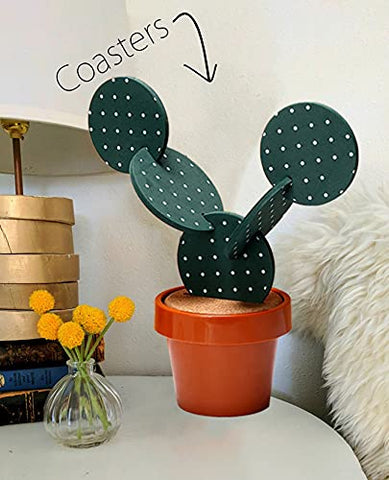 Yougoals conjunto incluye posavasos y maceta: juego completo para decorar o regalar.