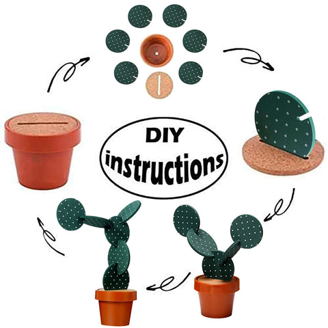 Yougoals porta-maceta cactus: soporte decorativo útil para la mesa.