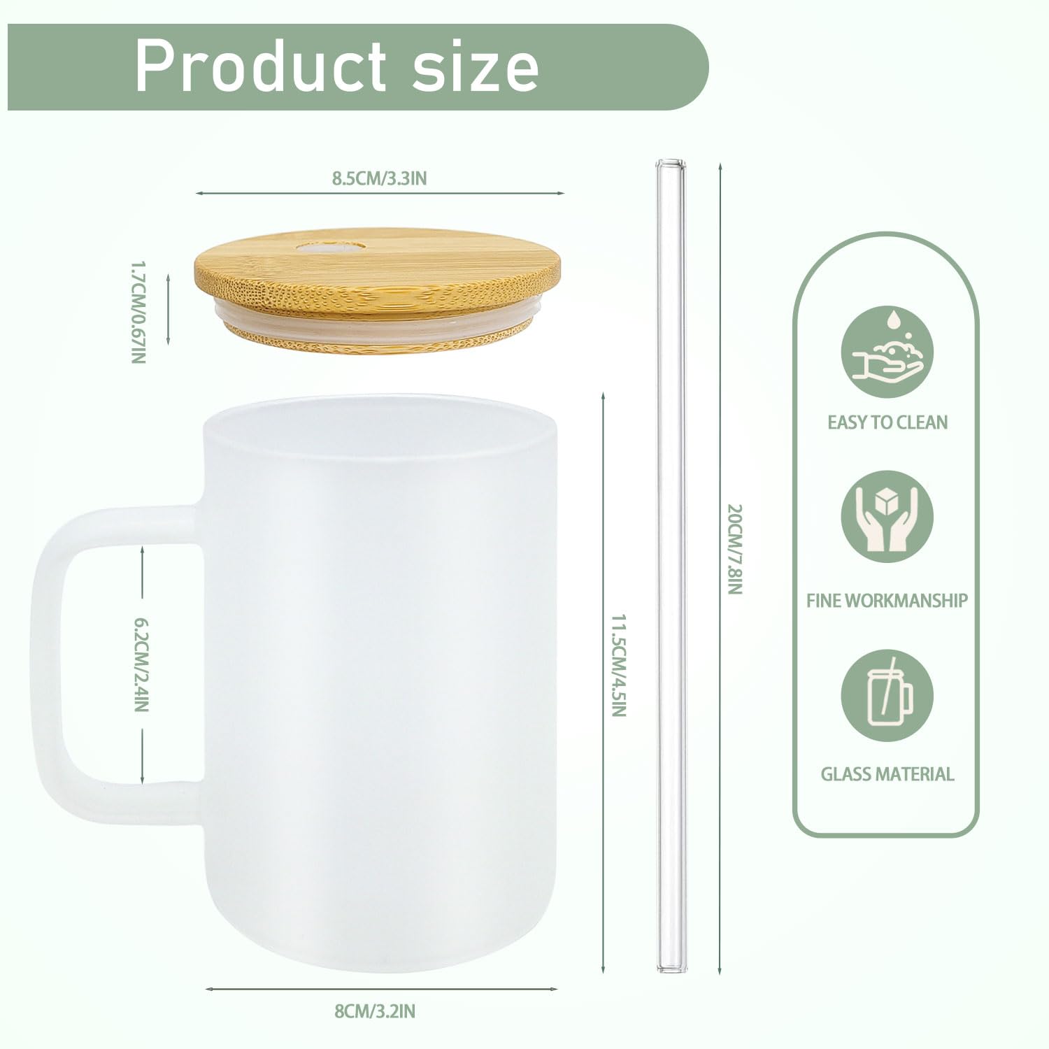 Vaso YOUKE OLA con tapa de bambú para personalizar.