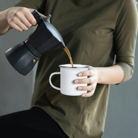 YOUKE OLA Taza enamel 12oz, uso exterior camping y ruta.