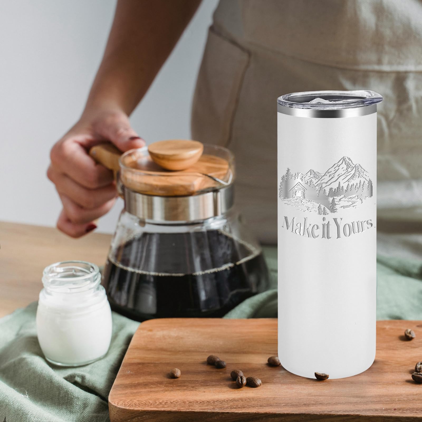 Vaso de doble pared YOUKE OLA 20oz, mantiene bebidas templadas