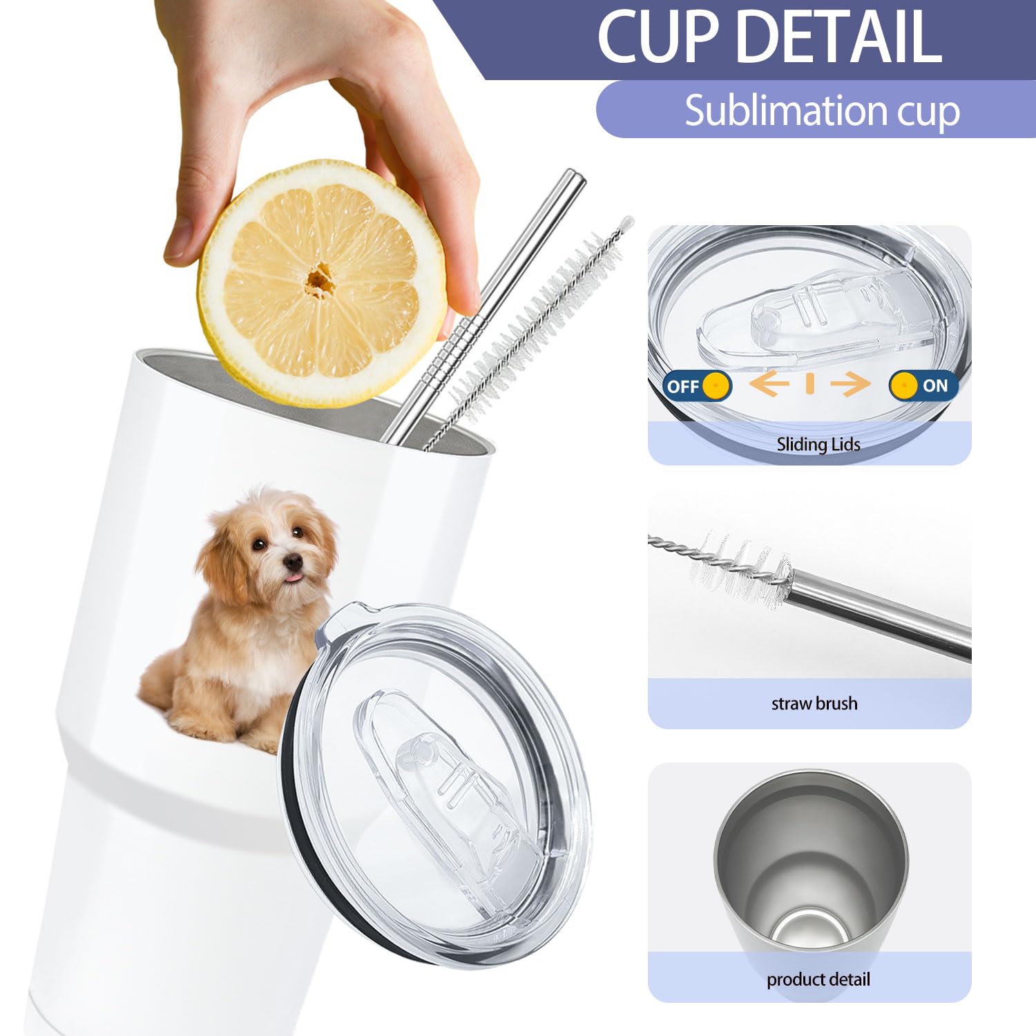 YOUKE OLA tumbler doble pared, aislamiento al vacío para bebidas frías.