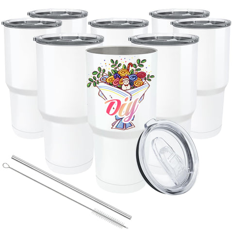 YOUKE OLA tumbler sublimación 30oz frente, ideal para personalizar con tu diseño.