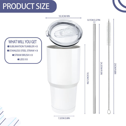 YOUKE OLA tumbler sublimación superficie, lista para impresión de logos.