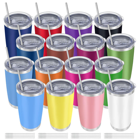 YOUKE OLA: vaso-aislado 20 onzas con tapa para bebidas frías y calientes.