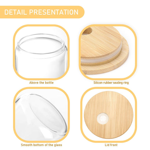 YOUKE OLA fras-mason-jar vaso para beber, ideal para bebidas y regalos.