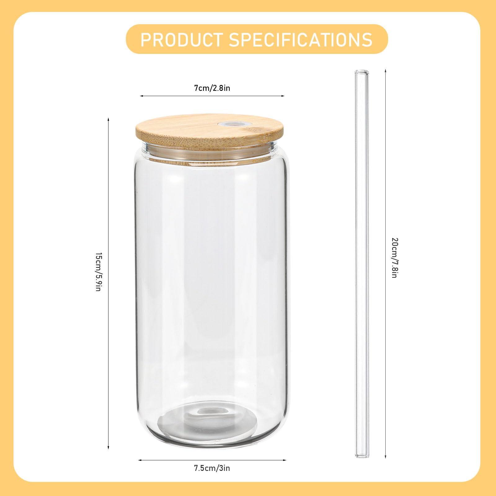 YOUKE OLA tapa de bambú para vaso sublimación, cierre cómodo y estilo natural.