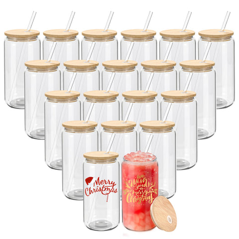 YOUKE OLA vaso sublimación 16oz, transparencia clara para imprimir diseños vibrantes.